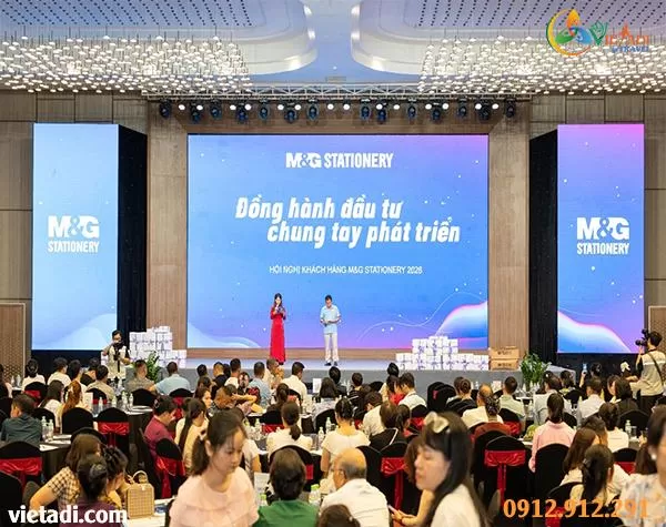 Tổ chức hội nghị nh&agrave; ph&acirc;n phối M&G Stationery 700 kh&aacute;ch tại Mường Thanh Center Hạ Long