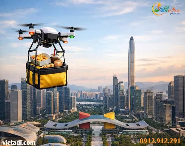 Drone giao hàng không người lái Thâm Quyến